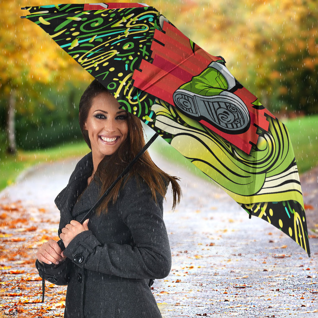 Personalized Sydney Thunder Cricket Umbrella Hippie Psychedelic Pattern Vibrant Mandala Art Style