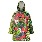 Personalized Sydney Thunder Cricket Wearable Blanket Hoodie Hippie Psychedelic Pattern Vibrant Mandala Art Style