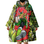 Personalized Sydney Thunder Cricket Wearable Blanket Hoodie Hippie Psychedelic Pattern Vibrant Mandala Art Style