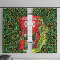Personalized Sydney Thunder Cricket Window Curtain Hippie Psychedelic Pattern Vibrant Mandala Art Style