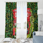 Personalized Sydney Thunder Cricket Window Curtain Hippie Psychedelic Pattern Vibrant Mandala Art Style
