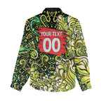 Personalized Sydney Thunder Cricket Women Casual Shirt Hippie Psychedelic Pattern Vibrant Mandala Art Style