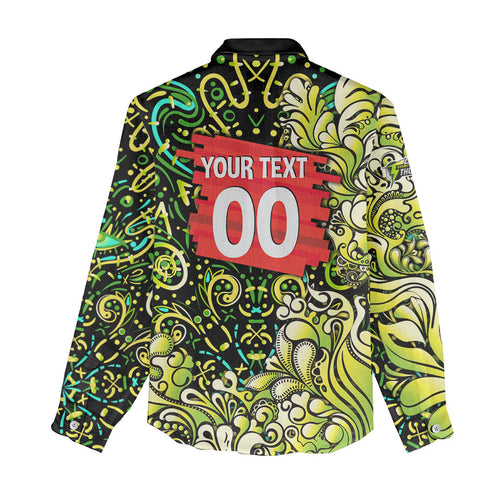 Personalized Sydney Thunder Cricket Women Casual Shirt Hippie Psychedelic Pattern Vibrant Mandala Art Style