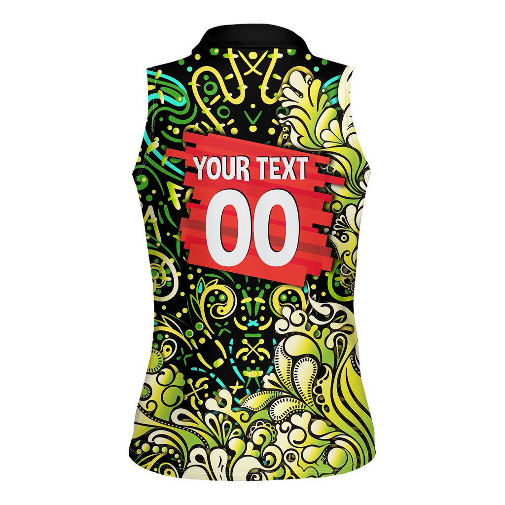 Personalized Sydney Thunder Cricket Women Sleeveless Polo Shirt Hippie Psychedelic Pattern Vibrant Mandala Art Style