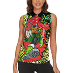 Personalized Sydney Thunder Cricket Women Sleeveless Polo Shirt Hippie Psychedelic Pattern Vibrant Mandala Art Style