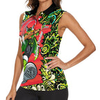 Personalized Sydney Thunder Cricket Women Sleeveless Polo Shirt Hippie Psychedelic Pattern Vibrant Mandala Art Style