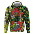 Personalized Sydney Thunder Cricket Zip Hoodie Hippie Psychedelic Pattern Vibrant Mandala Art Style