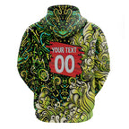 Personalized Sydney Thunder Cricket Zip Hoodie Hippie Psychedelic Pattern Vibrant Mandala Art Style