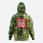 Personalized Sydney Thunder Cricket Zip Hoodie Hippie Psychedelic Pattern Vibrant Mandala Art Style
