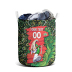 Personalized Melbourne Stars Cricket Laundry Basket Hippie Psychedelic Pattern Vibrant Mandala Art Style