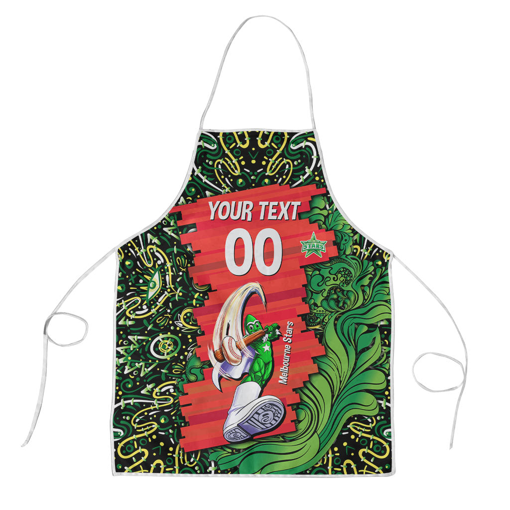 Personalized Melbourne Stars Cricket Apron Hippie Psychedelic Pattern Vibrant Mandala Art Style