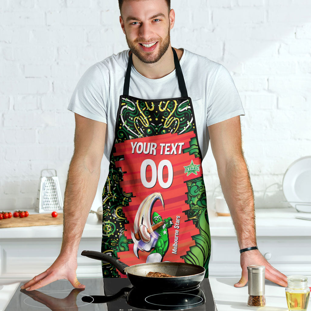 Personalized Melbourne Stars Cricket Apron Hippie Psychedelic Pattern Vibrant Mandala Art Style