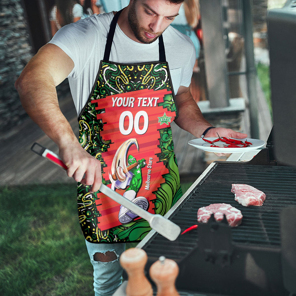 Personalized Melbourne Stars Cricket Apron Hippie Psychedelic Pattern Vibrant Mandala Art Style
