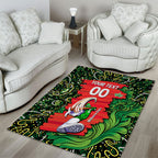 Personalized Melbourne Stars Cricket Area Rug Hippie Psychedelic Pattern Vibrant Mandala Art Style
