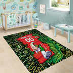 Personalized Melbourne Stars Cricket Area Rug Hippie Psychedelic Pattern Vibrant Mandala Art Style