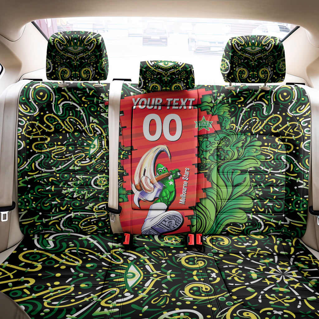 Personalized Melbourne Stars Cricket Back Car Seat Cover Hippie Psychedelic Pattern Vibrant Mandala Art Style