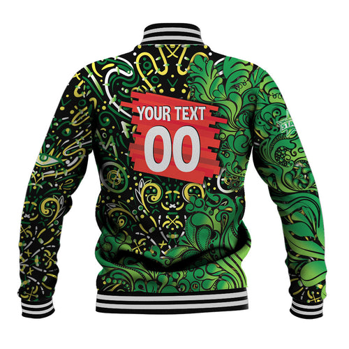 Personalized Melbourne Stars Cricket Baseball Jacket Hippie Psychedelic Pattern Vibrant Mandala Art Style