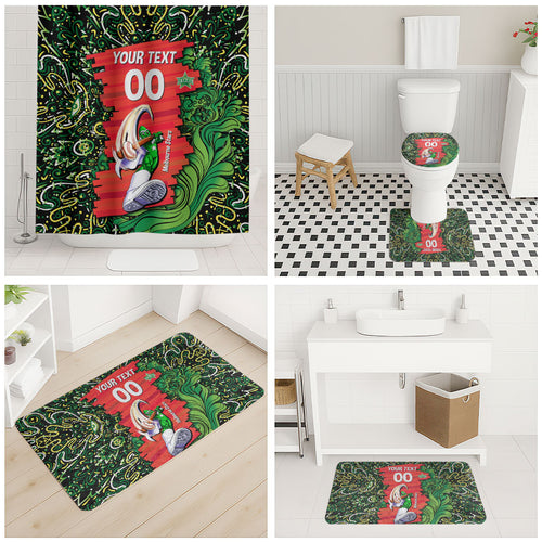 Personalized Melbourne Stars Cricket Bathroom Set Hippie Psychedelic Pattern Vibrant Mandala Art Style