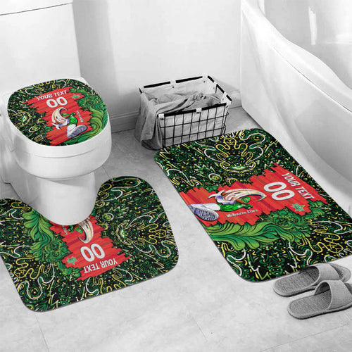 Personalized Melbourne Stars Cricket Bathroom Set Hippie Psychedelic Pattern Vibrant Mandala Art Style
