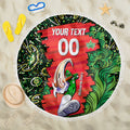 Personalized Melbourne Stars Cricket Beach Blanket Hippie Psychedelic Pattern Vibrant Mandala Art Style