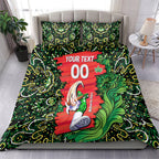 Personalized Melbourne Stars Cricket Bedding Set Hippie Psychedelic Pattern Vibrant Mandala Art Style