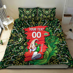 Personalized Melbourne Stars Cricket Bedding Set Hippie Psychedelic Pattern Vibrant Mandala Art Style