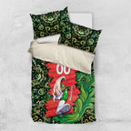 Personalized Melbourne Stars Cricket Bedding Set Hippie Psychedelic Pattern Vibrant Mandala Art Style