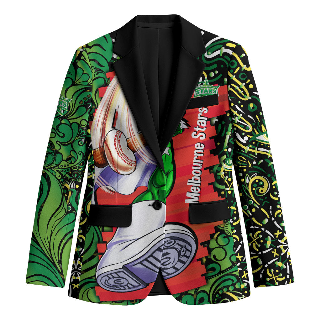 Personalized Melbourne Stars Cricket Blazer Hippie Psychedelic Pattern Vibrant Mandala Art Style