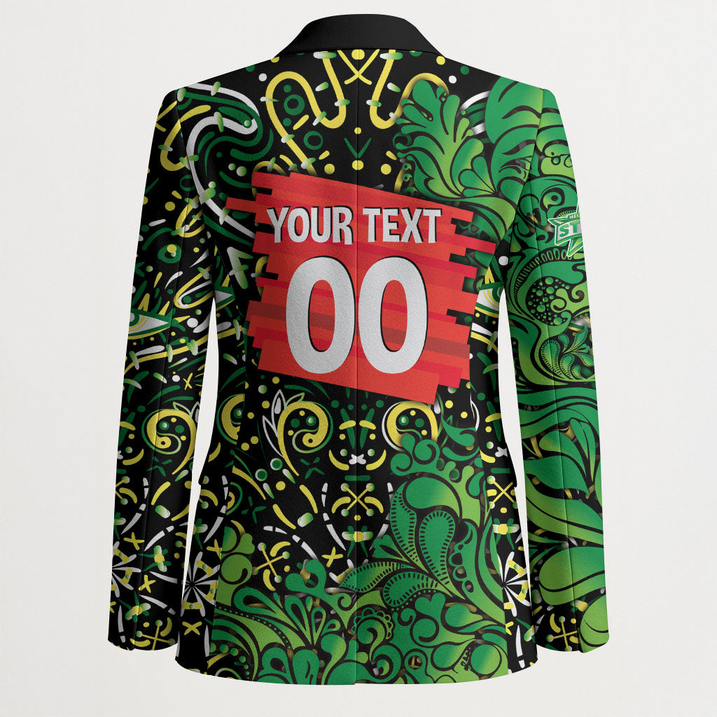 Personalized Melbourne Stars Cricket Blazer Hippie Psychedelic Pattern Vibrant Mandala Art Style