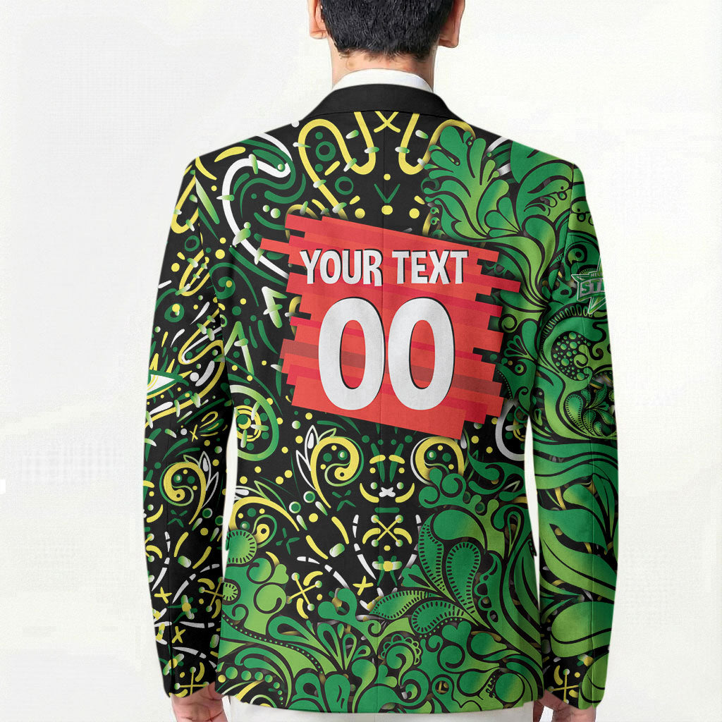 Personalized Melbourne Stars Cricket Blazer Hippie Psychedelic Pattern Vibrant Mandala Art Style