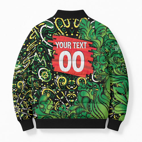 Personalized Melbourne Stars Cricket Bomber Puffer Jacket Hippie Psychedelic Pattern Vibrant Mandala Art Style