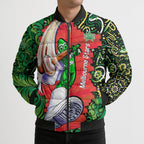 Personalized Melbourne Stars Cricket Bomber Puffer Jacket Hippie Psychedelic Pattern Vibrant Mandala Art Style