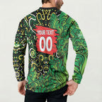Personalized Melbourne Stars Cricket Button Sweatshirt Hippie Psychedelic Pattern Vibrant Mandala Art Style