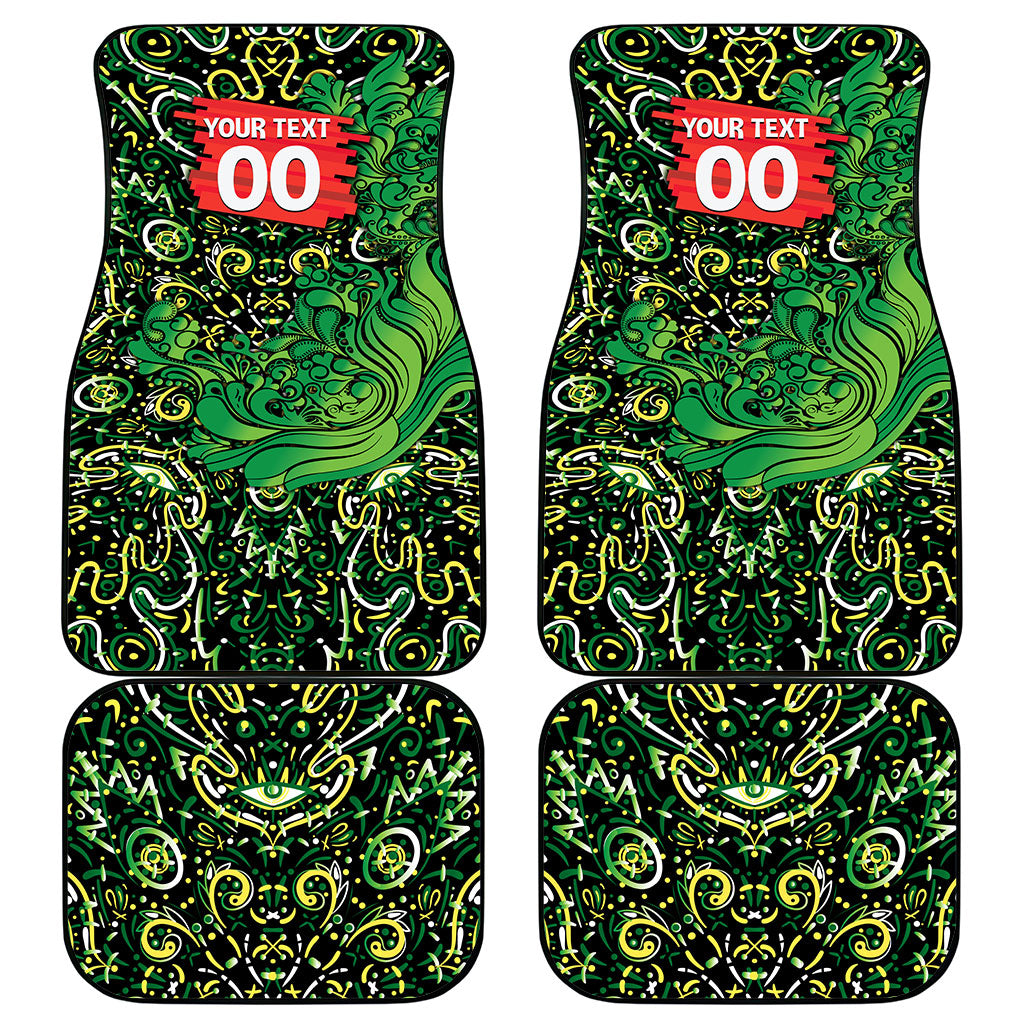 Personalized Melbourne Stars Cricket Car Mats Hippie Psychedelic Pattern Vibrant Mandala Art Style