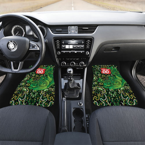 Personalized Melbourne Stars Cricket Car Mats Hippie Psychedelic Pattern Vibrant Mandala Art Style