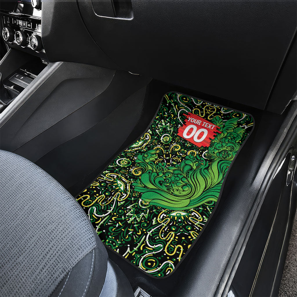 Personalized Melbourne Stars Cricket Car Mats Hippie Psychedelic Pattern Vibrant Mandala Art Style