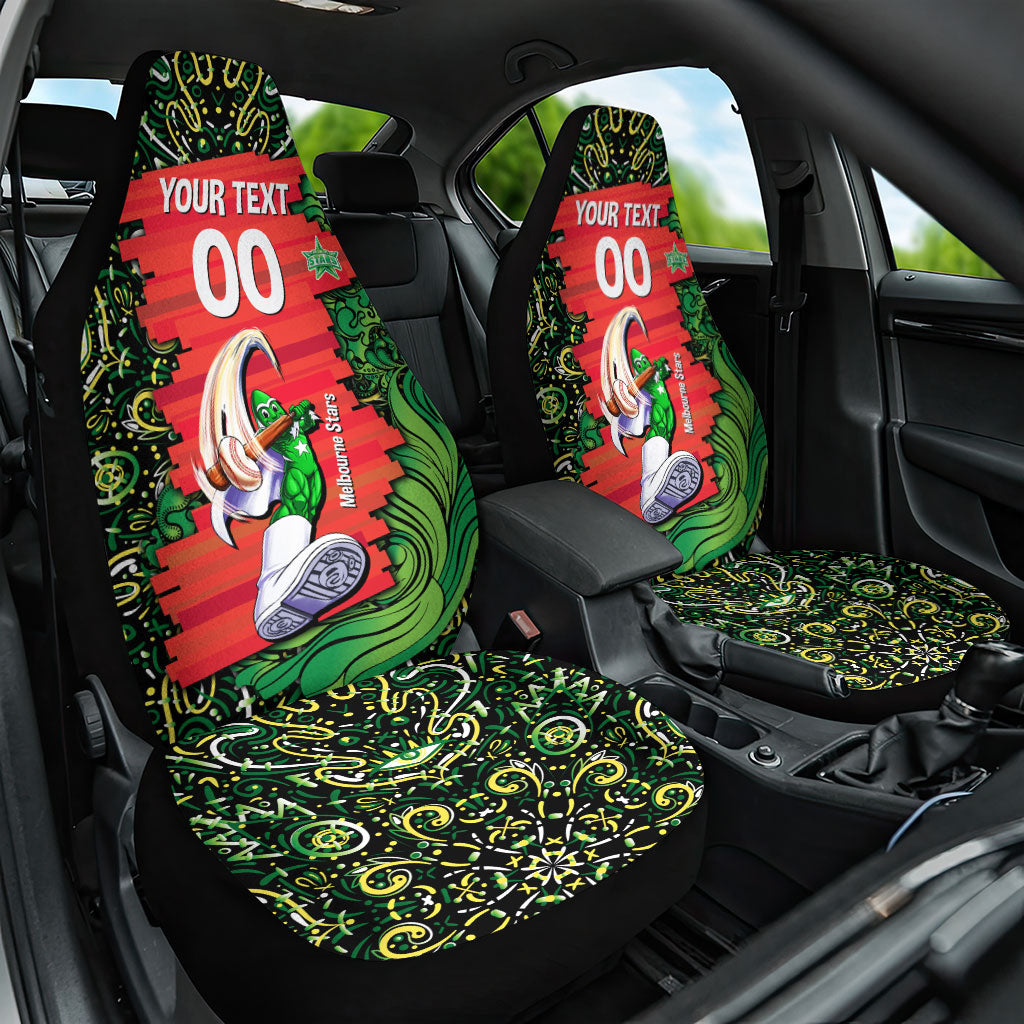 Personalized Melbourne Stars Cricket Car Seat Cover Hippie Psychedelic Pattern Vibrant Mandala Art Style
