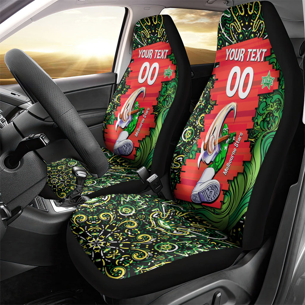 Personalized Melbourne Stars Cricket Car Seat Cover Hippie Psychedelic Pattern Vibrant Mandala Art Style