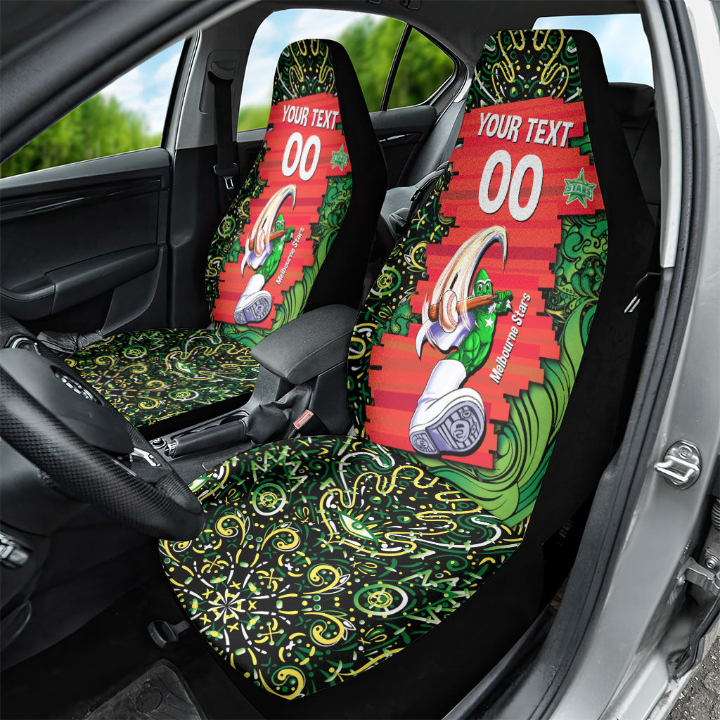 Personalized Melbourne Stars Cricket Car Seat Cover Hippie Psychedelic Pattern Vibrant Mandala Art Style