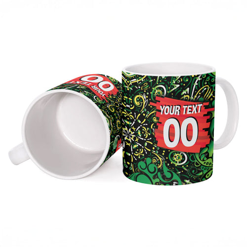 Personalized Melbourne Stars Cricket Ceramic Mug Hippie Psychedelic Pattern Vibrant Mandala Art Style