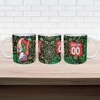Personalized Melbourne Stars Cricket Ceramic Mug Hippie Psychedelic Pattern Vibrant Mandala Art Style