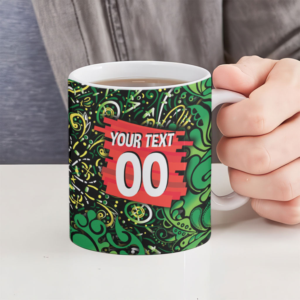 Personalized Melbourne Stars Cricket Ceramic Mug Hippie Psychedelic Pattern Vibrant Mandala Art Style