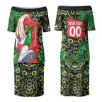 Personalized Melbourne Stars Cricket Couples Matching Puletasi and Hawaiian Shirt Hippie Psychedelic Pattern Vibrant Mandala Art Style