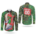 Personalized Melbourne Stars Cricket Couples Matching Puletasi and Long Sleeve Button Shirt Hippie Psychedelic Pattern Vibrant Mandala Art Style