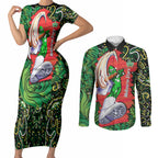 Personalized Melbourne Stars Cricket Couples Matching Short Sleeve Bodycon Dress and Long Sleeve Button Shirt Hippie Psychedelic Pattern Vibrant Mandala Art Style