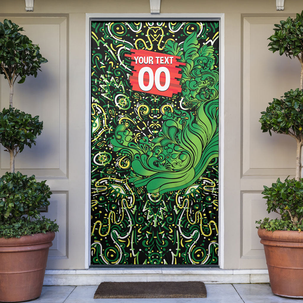 Personalized Melbourne Stars Cricket Door Cover Hippie Psychedelic Pattern Vibrant Mandala Art Style