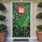 Personalized Melbourne Stars Cricket Door Cover Hippie Psychedelic Pattern Vibrant Mandala Art Style