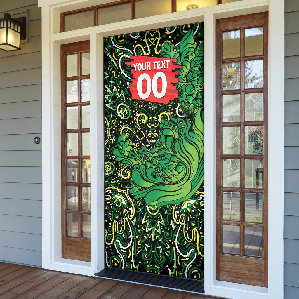 Personalized Melbourne Stars Cricket Door Cover Hippie Psychedelic Pattern Vibrant Mandala Art Style