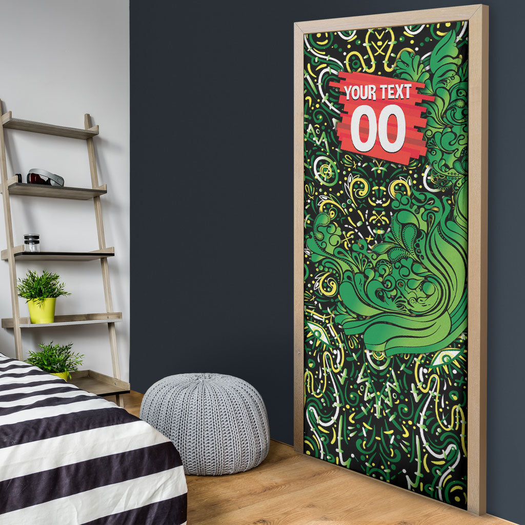 Personalized Melbourne Stars Cricket Door Cover Hippie Psychedelic Pattern Vibrant Mandala Art Style