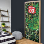 Personalized Melbourne Stars Cricket Door Cover Hippie Psychedelic Pattern Vibrant Mandala Art Style